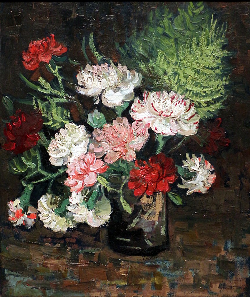 Vase with Carnations by Vincent van Gogh