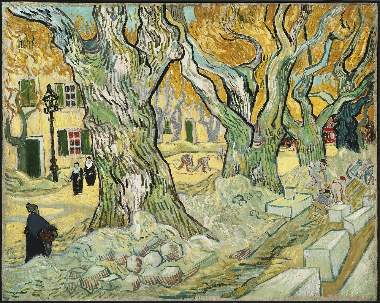 The Road Menders by Vincent van Gogh