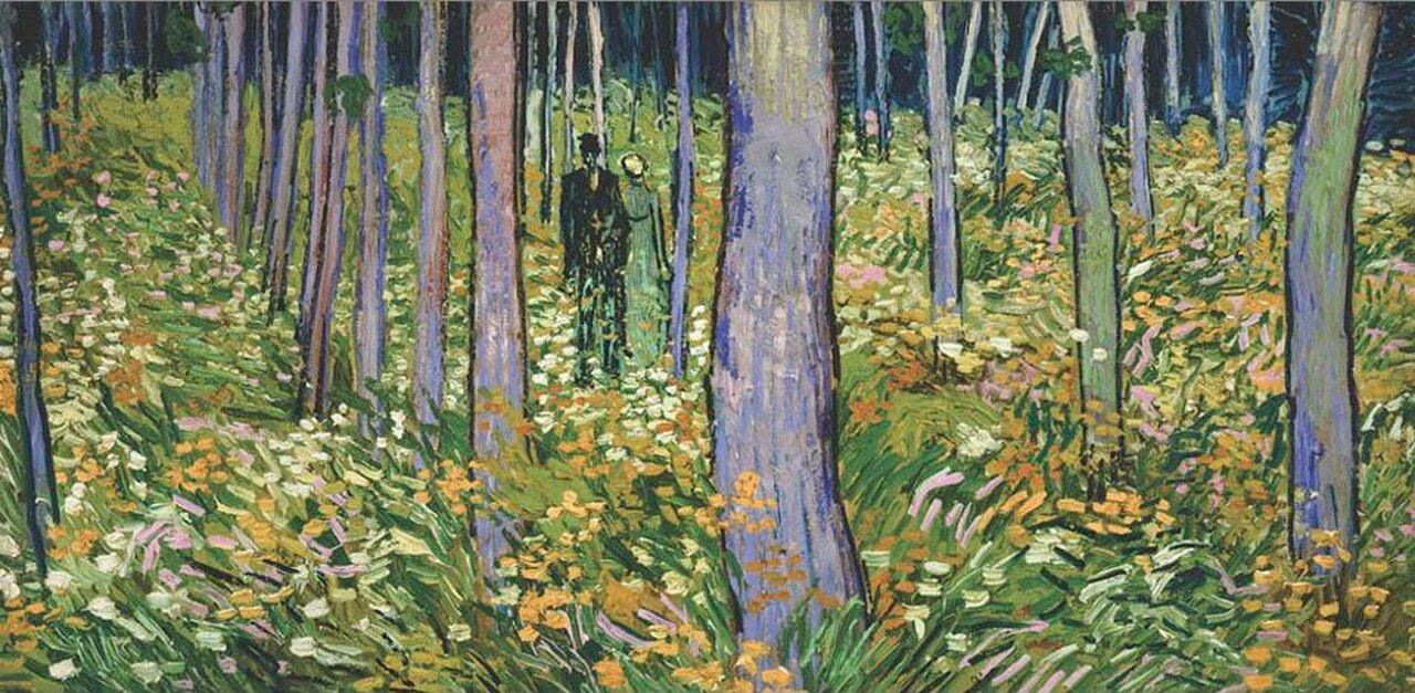 Undergrowth with Two Figures by Vincent van Gogh